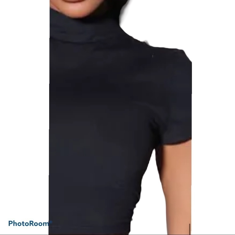 WHITERIDGE black Mock neck unisex Golf  shirt Sz M